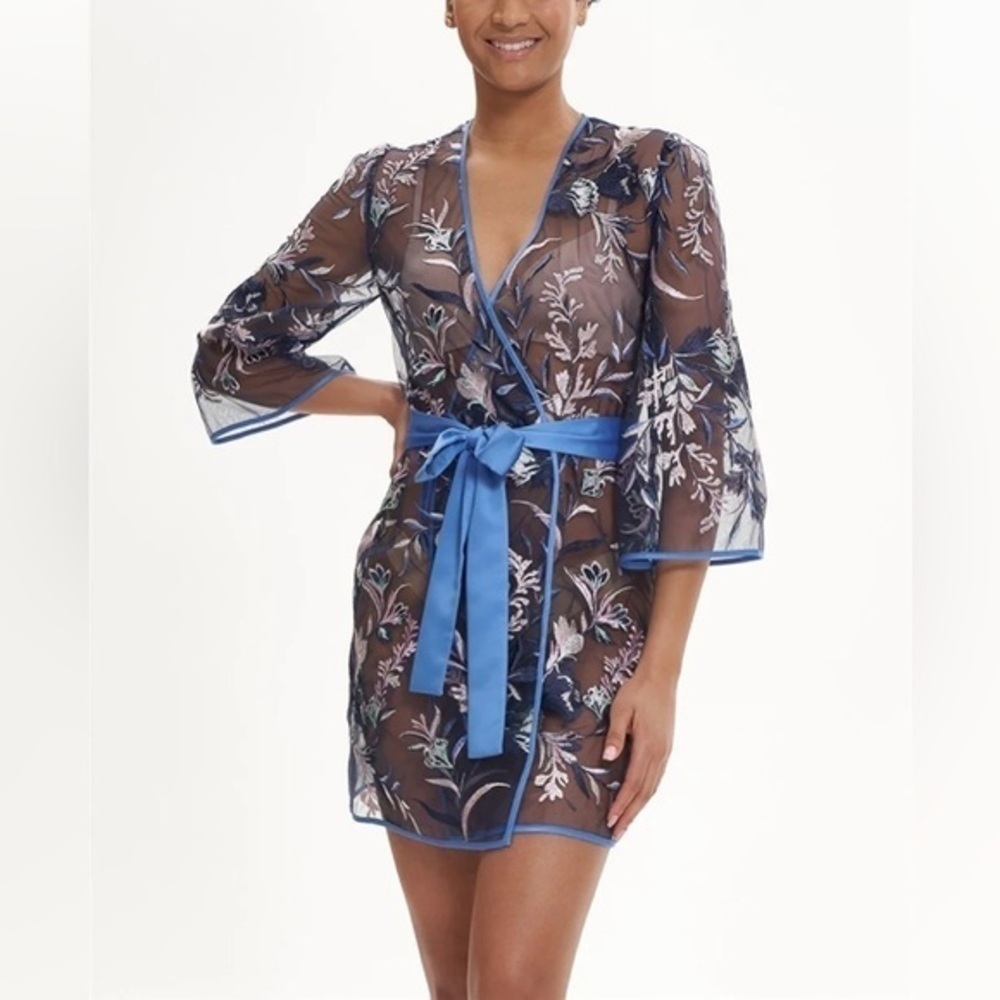 Anthropologie Rya Collection Shannon Cover Up in Ocean - Picture 2 of 4